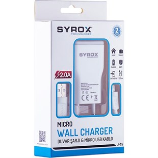 Orjinal Syrox 2.0A Micro Hızlı Şarj Aleti